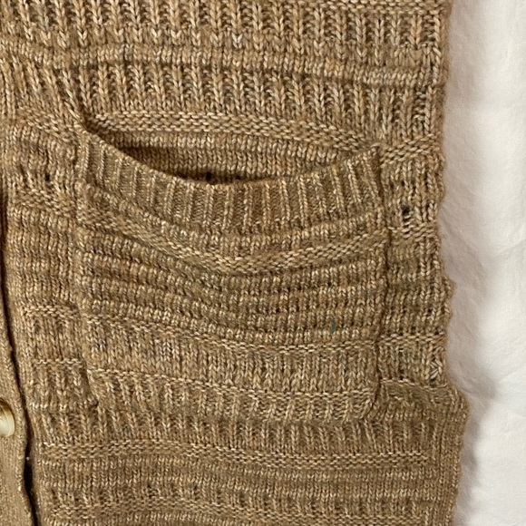 NEW Jessica Simpson Long Cardigan Button Up Sweater Tan Color Size Small - Picture 4 of 10